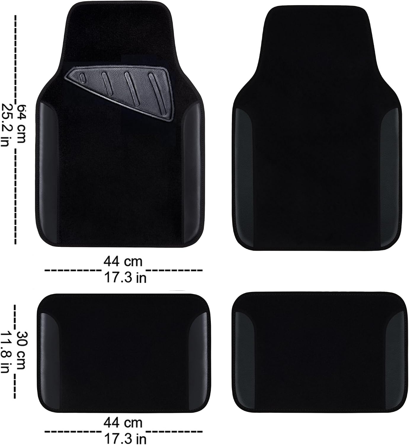Waterproof Faux Leather Car Floor Mats Set Of 4