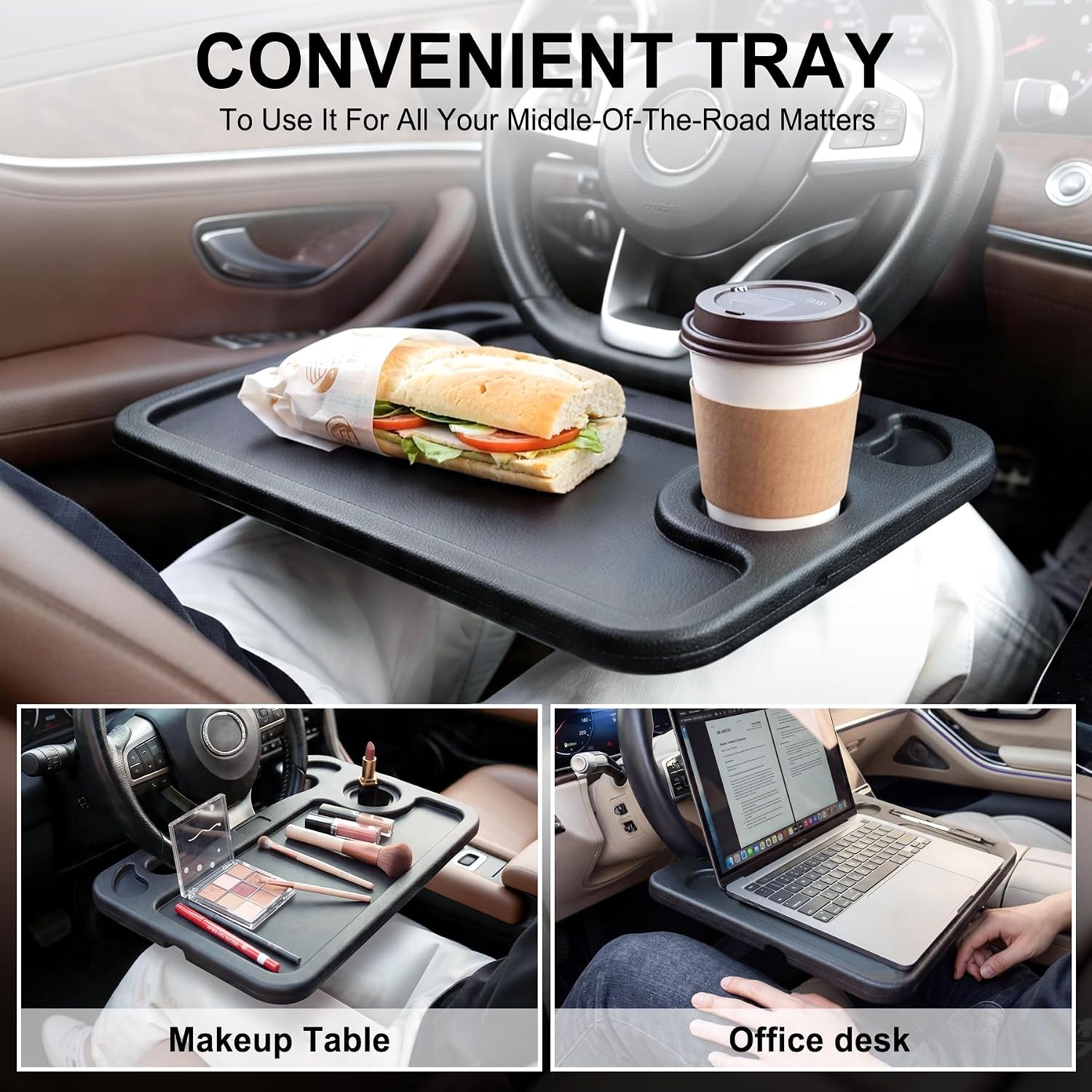 Car Steering Wheel Laptop & Dining Tray – Portable Desk