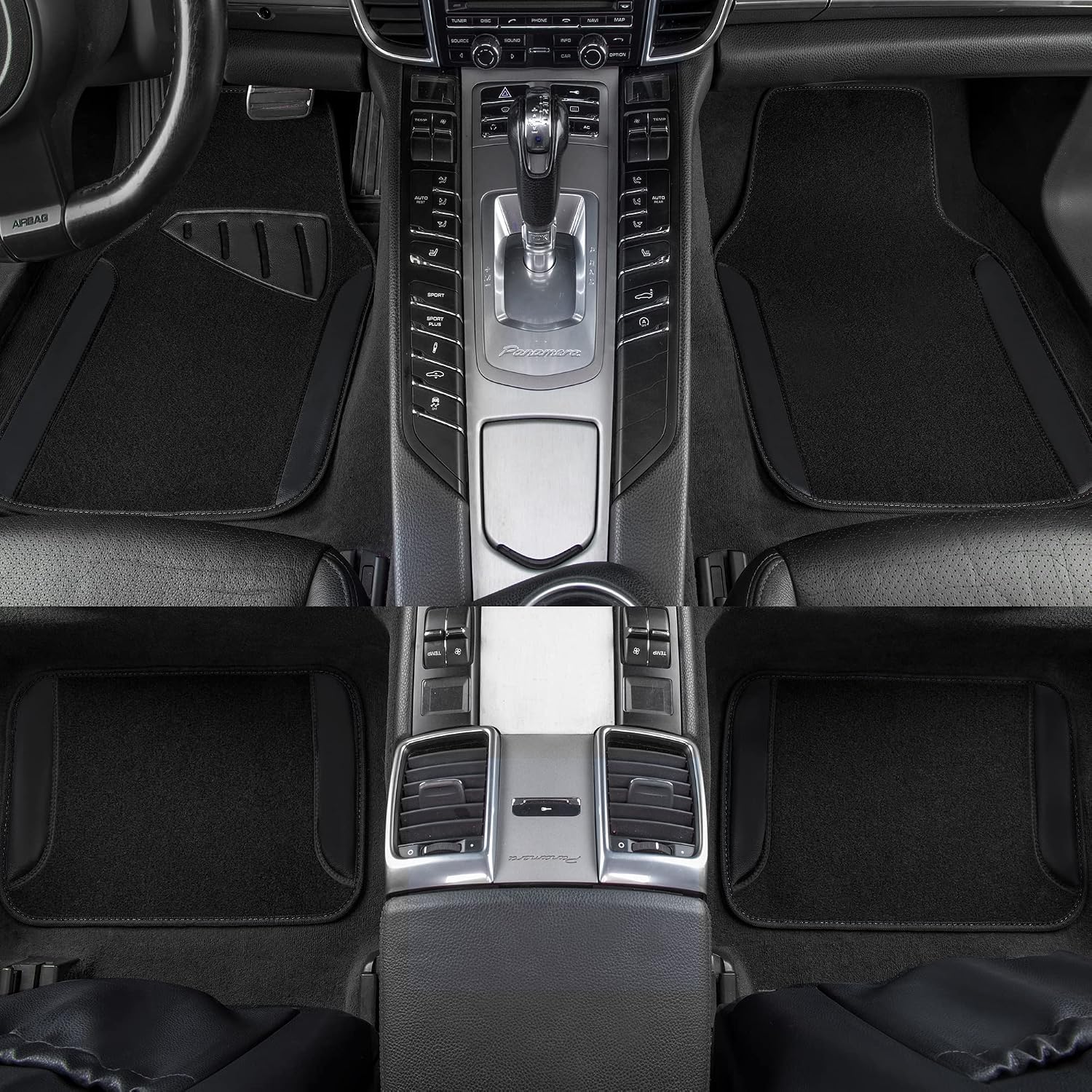 Waterproof Faux Leather Car Floor Mats Set Of 4